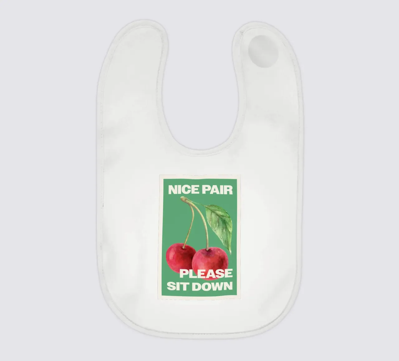 nice pair please sit down baby bib by bazi