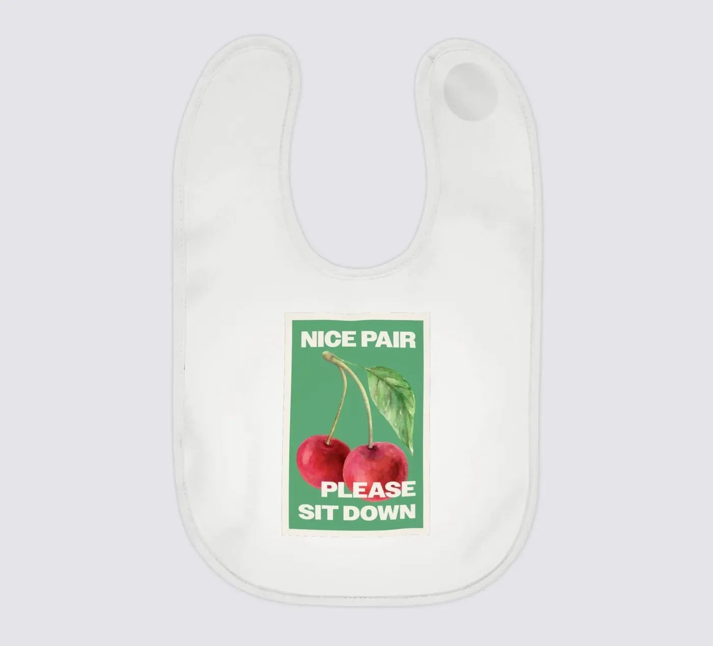 nice pair please sit down baby bib by bazi