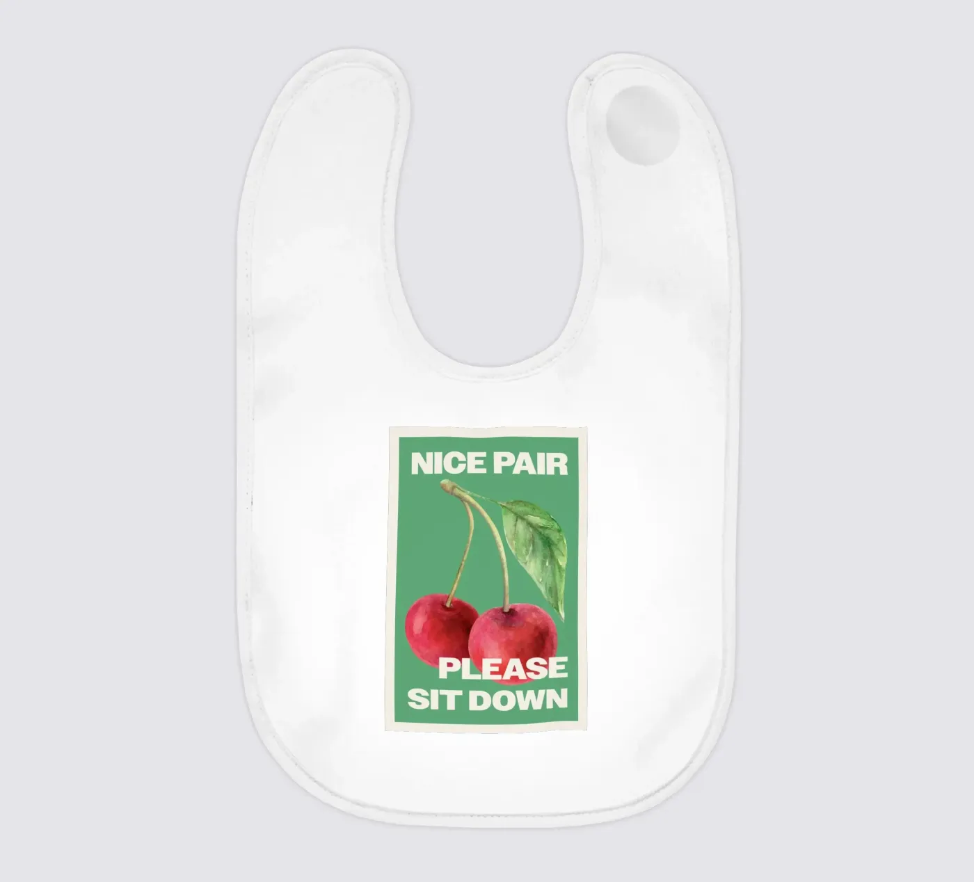 nice pair please sit down baby bib by bazi