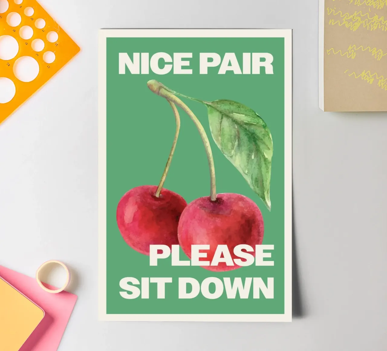 nice pair please sit down sticker sheet by bazi