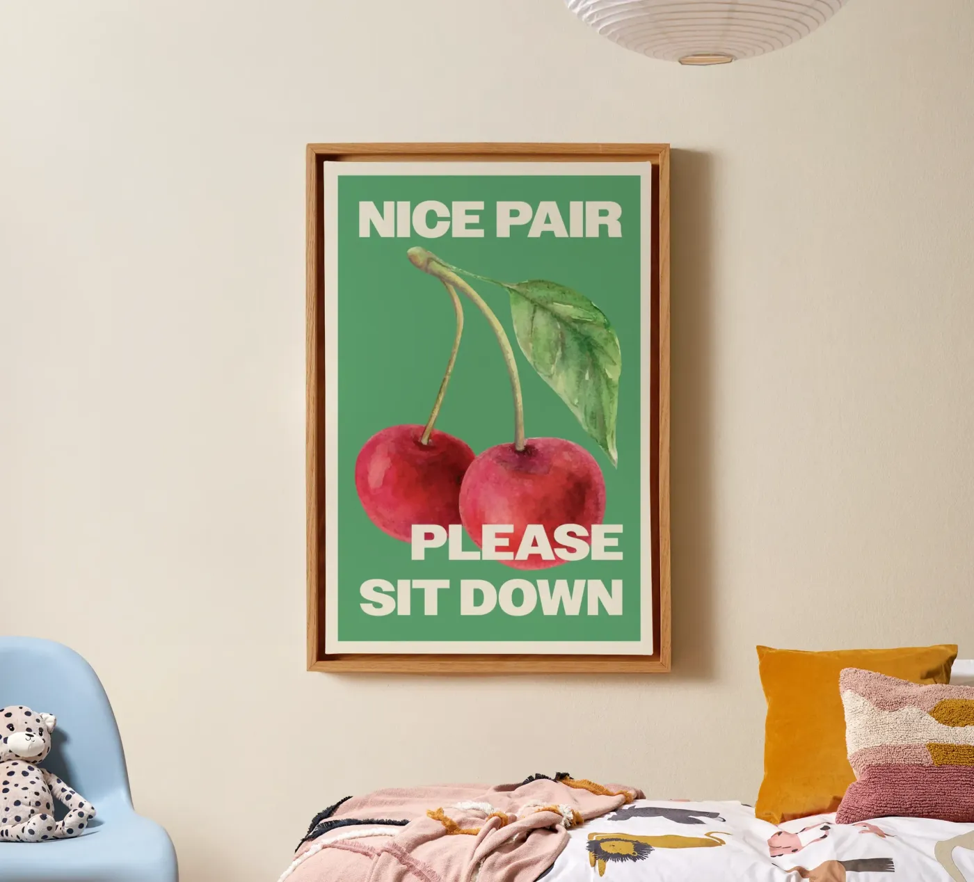 nice pair please sit down canvas by bazi