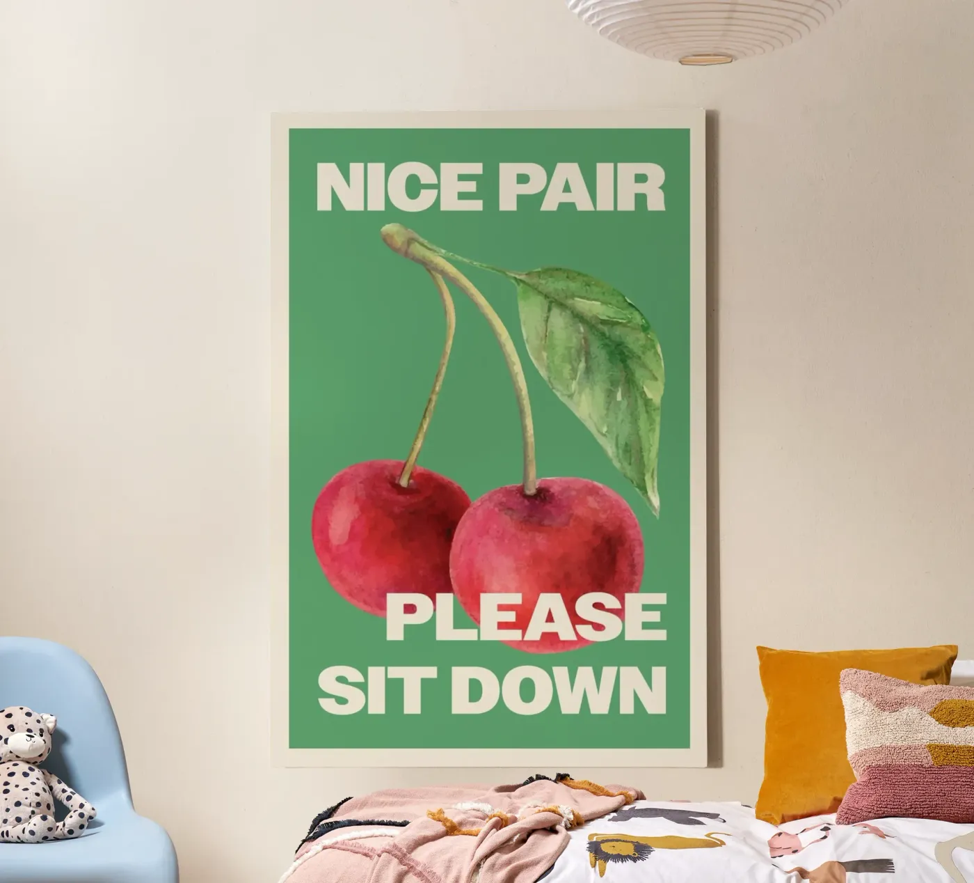 nice pair please sit down canvas by bazi