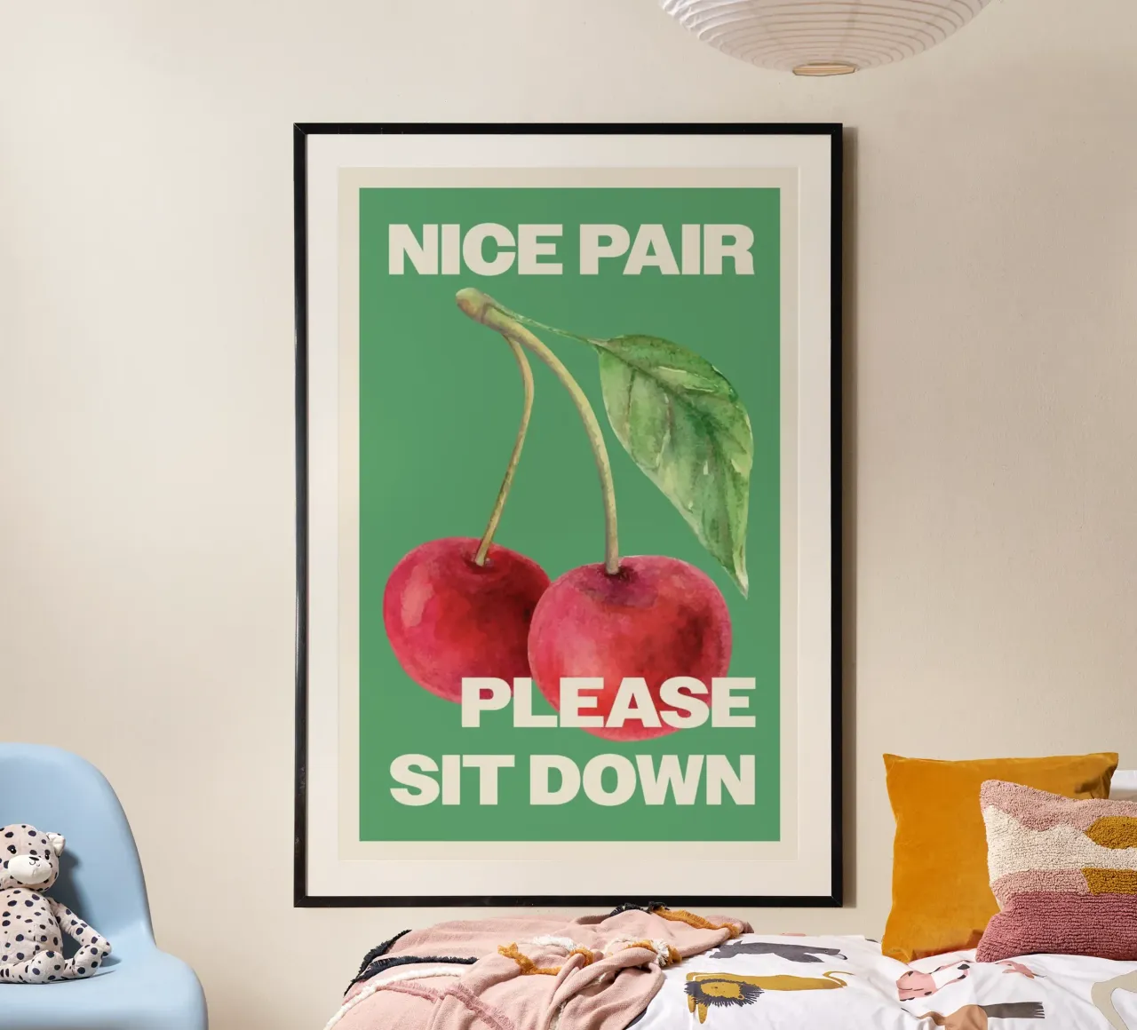 mooi paar ga alsjeblieft zitten poster van bazi