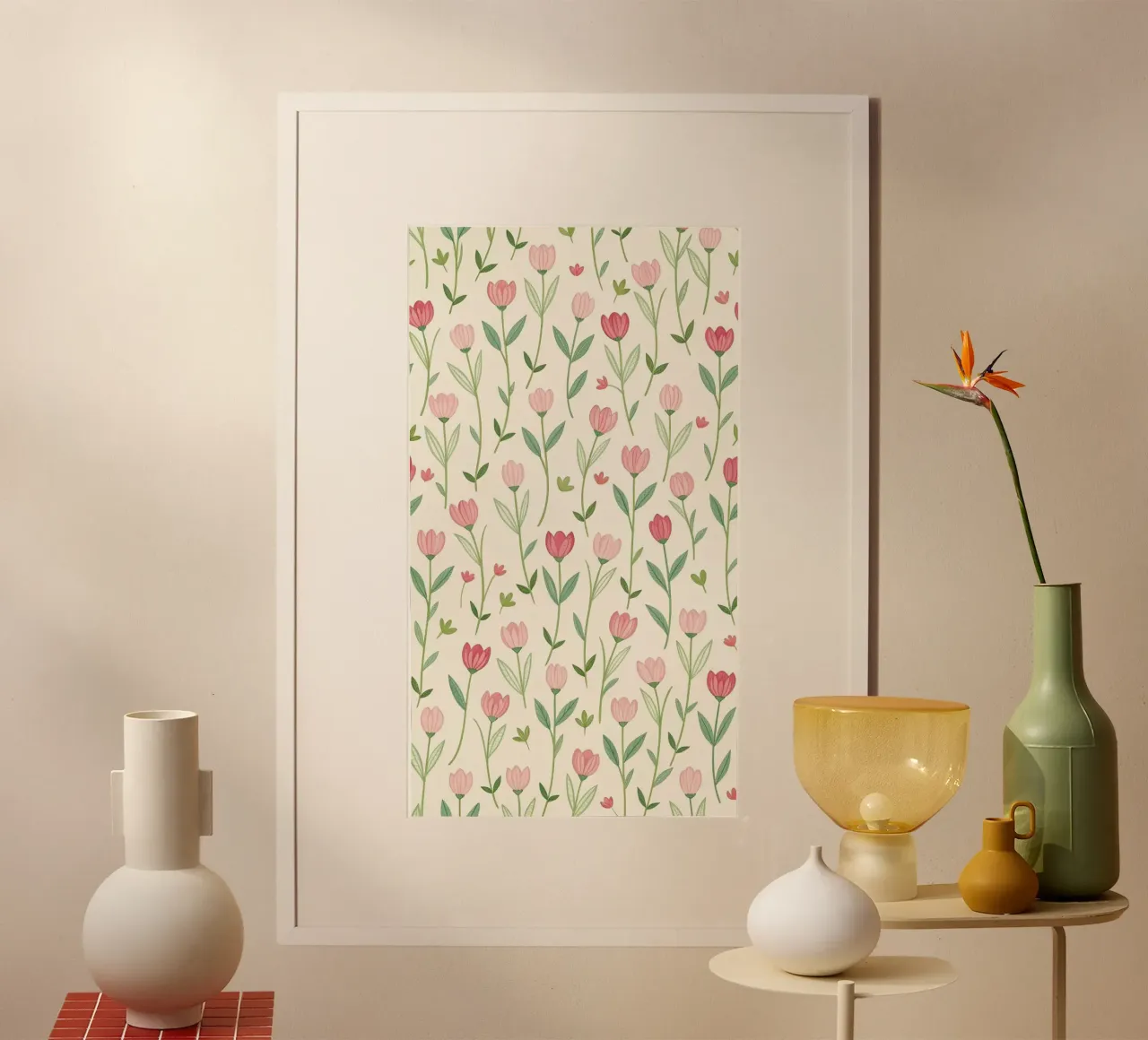 tulip poster by bazi