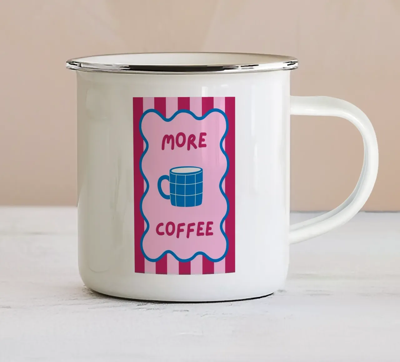 più caffè tazza in smalto da bazi