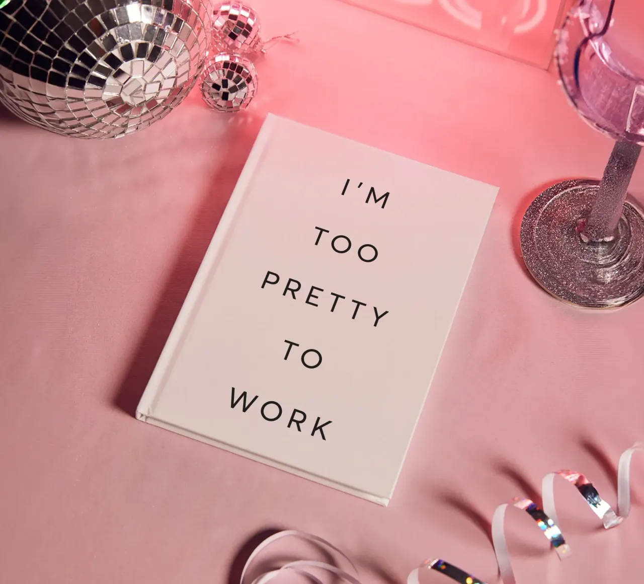 I'm Too Pretty To Work notebook by Lolly & Roobs