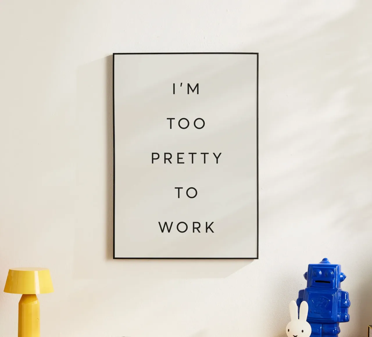 I'm Too Pretty To Work forex plate by Lolly & Roobs