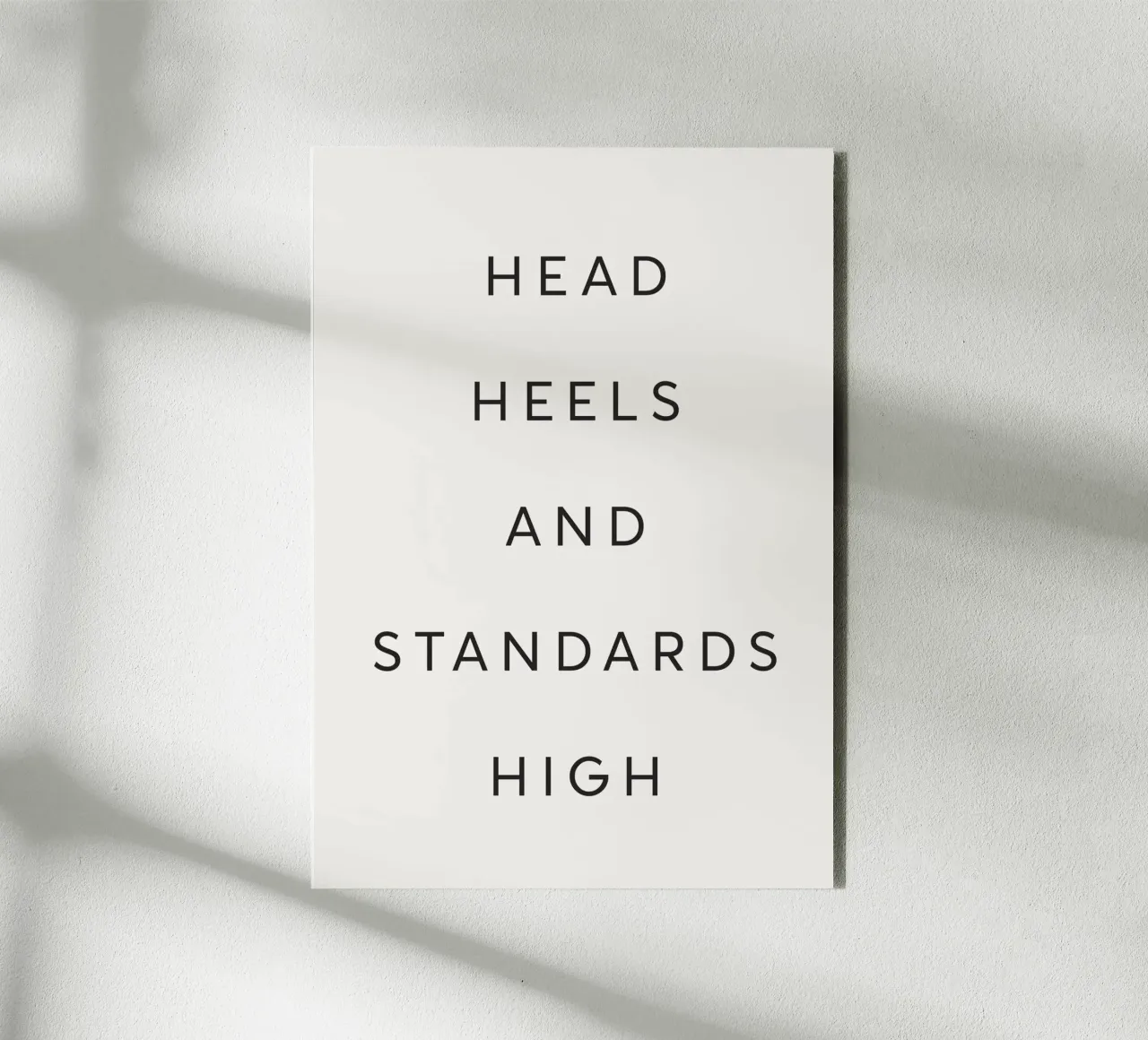 Head, Heels & Standards High pannello forex da Lolly & Roobs
