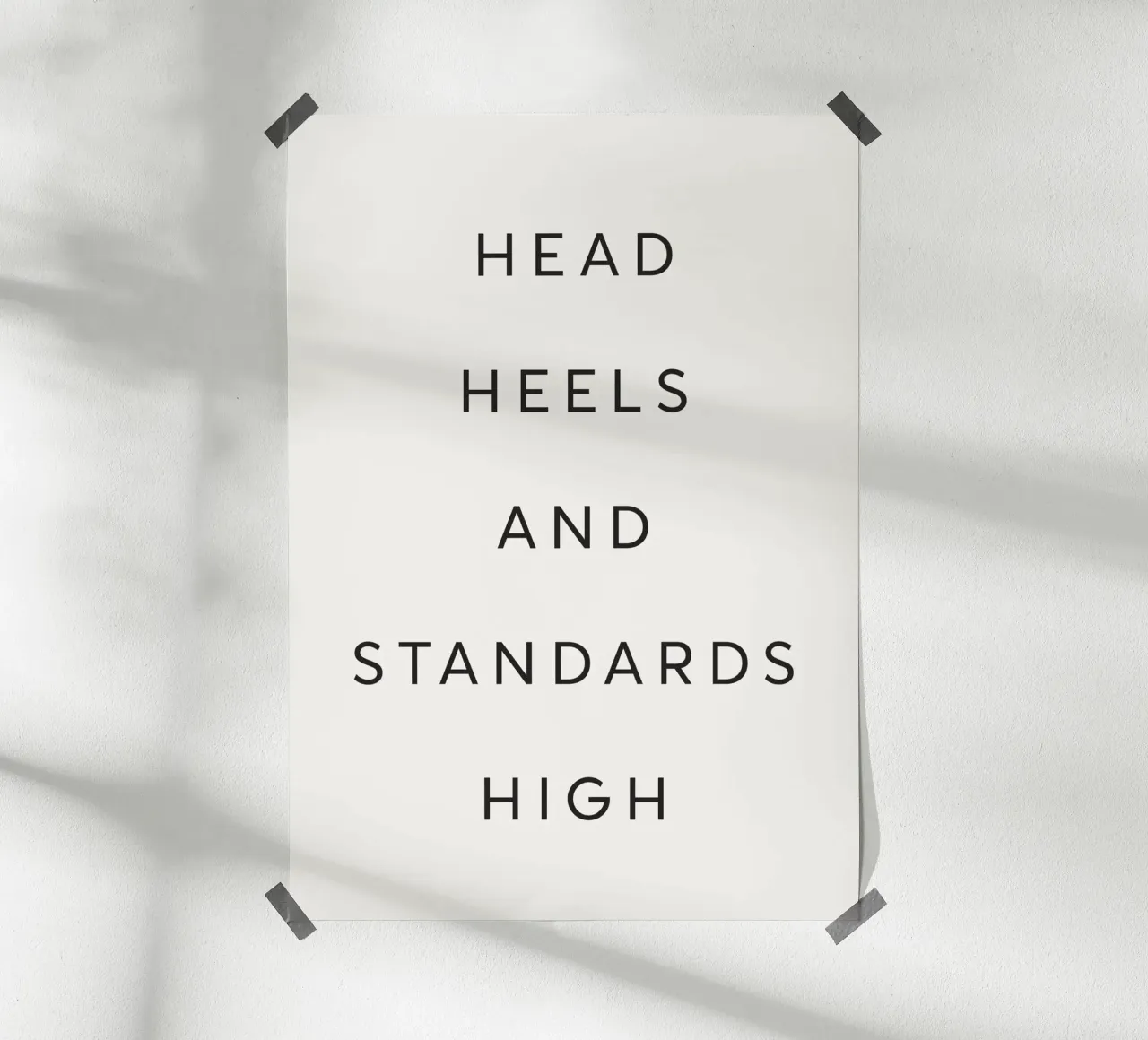 Head, Heels & Standards High Hahnemühle von Lolly & Roobs