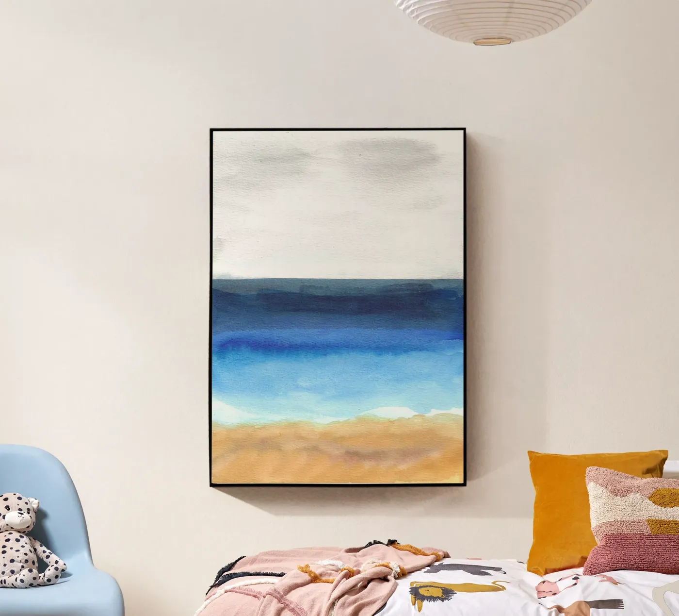 Am Strand acryl van Blattwerkzauber