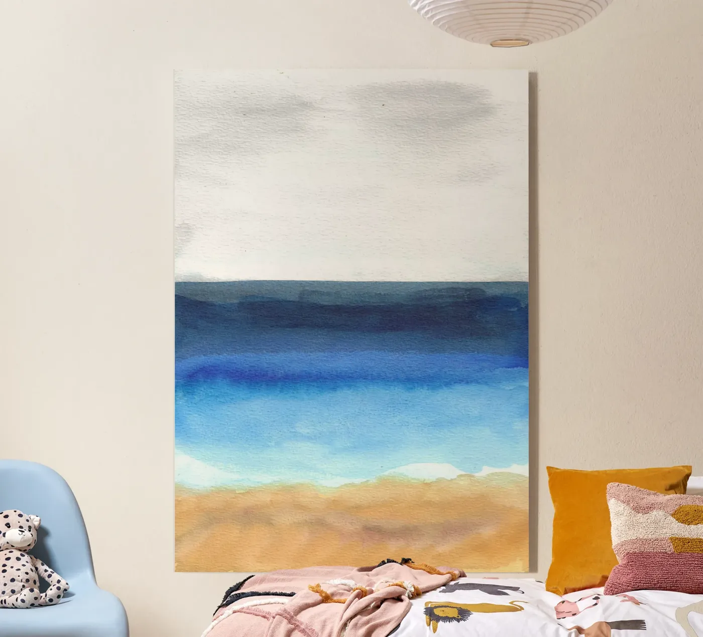 Am Strand acryl van Blattwerkzauber