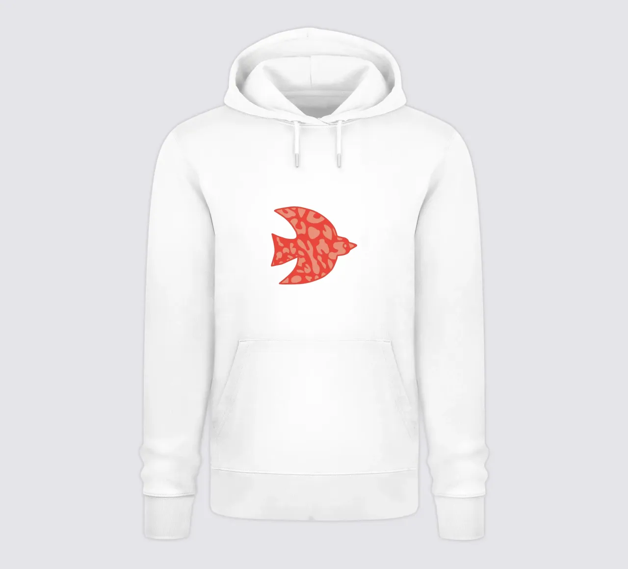 oiseau leopard orange felpa con cappuccio da alice
