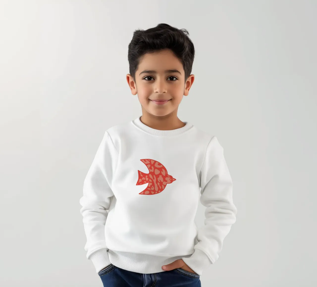 oiseau leopard orange felpa bambino da alice