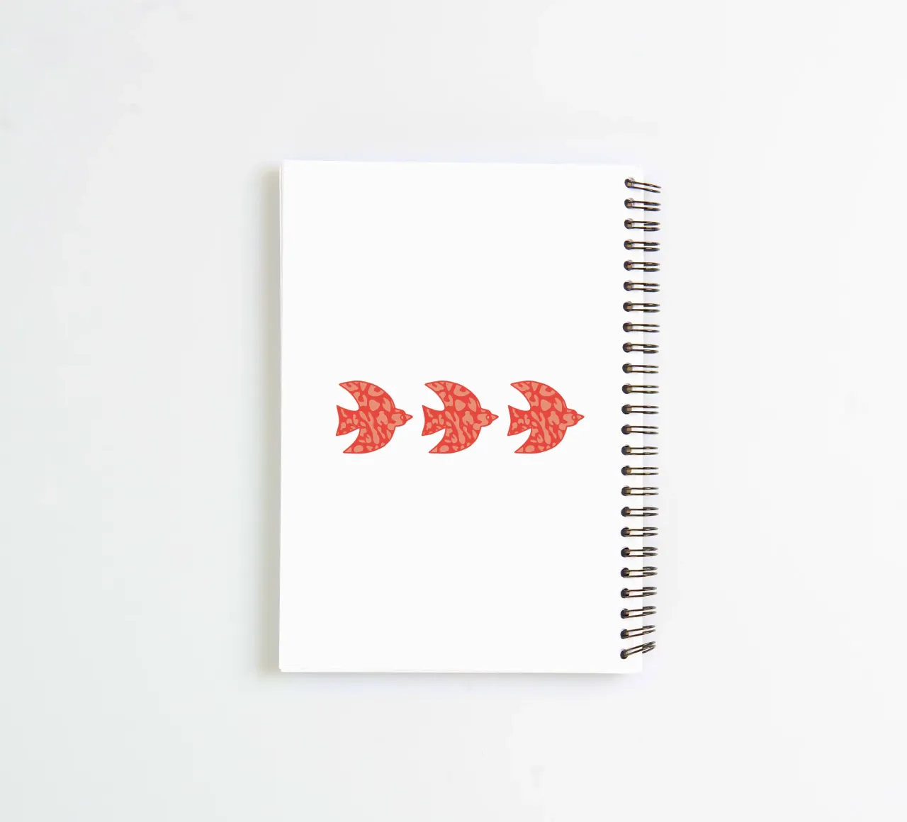 oiseau leopard orange spiral notebook by alice