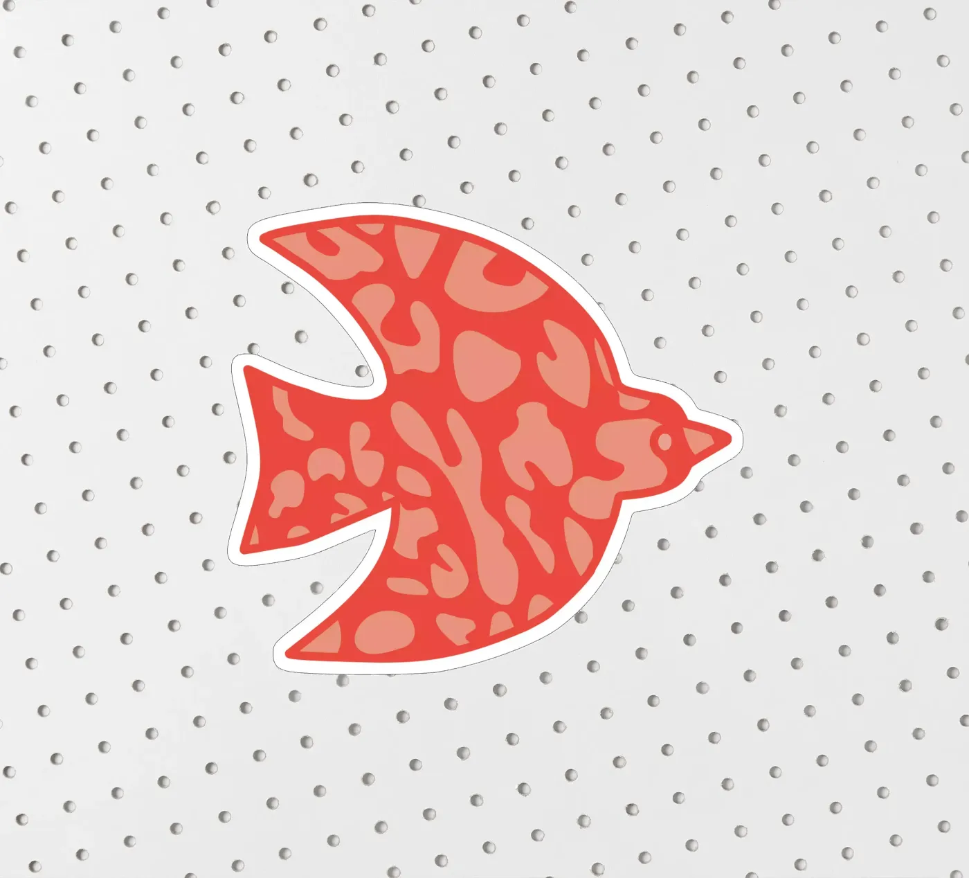 oiseau leopard orange sticker by alice