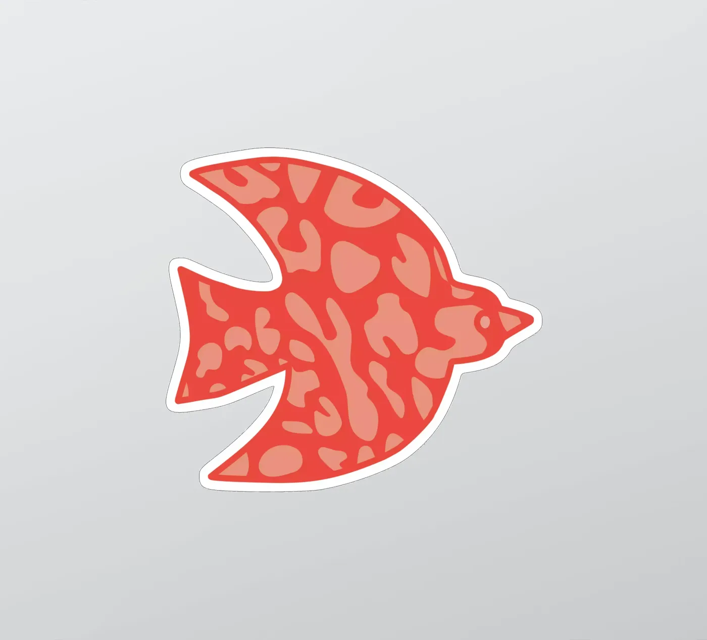 oiseau leopard orange sticker by alice