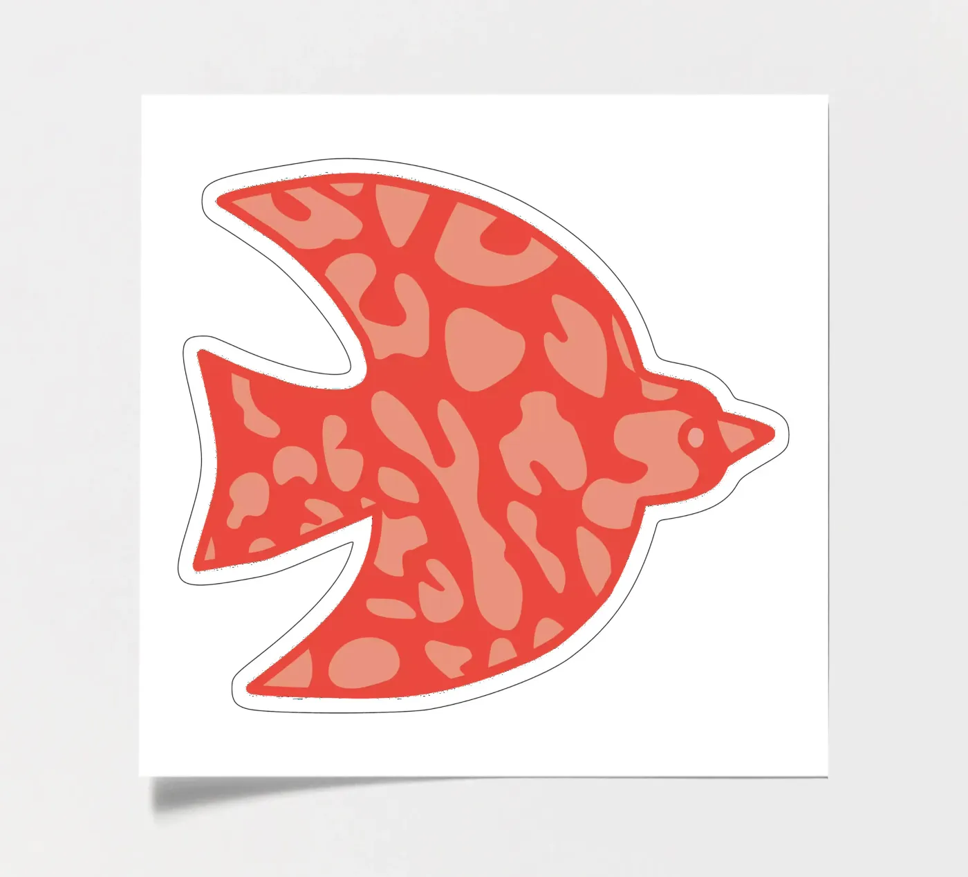 oiseau leopard orange sticker sheet by alice