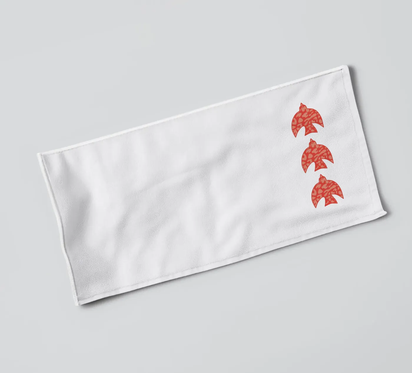 oiseau leopard orange towel by alice