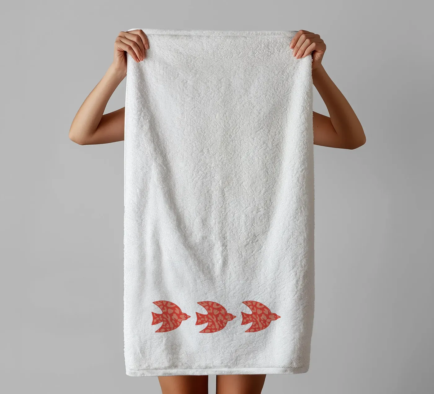 oiseau leopard orange badhanddoek van alice