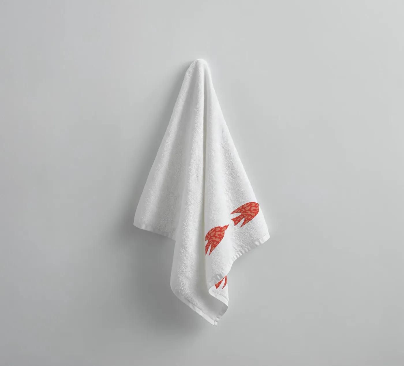 oiseau leopard orange towel by alice