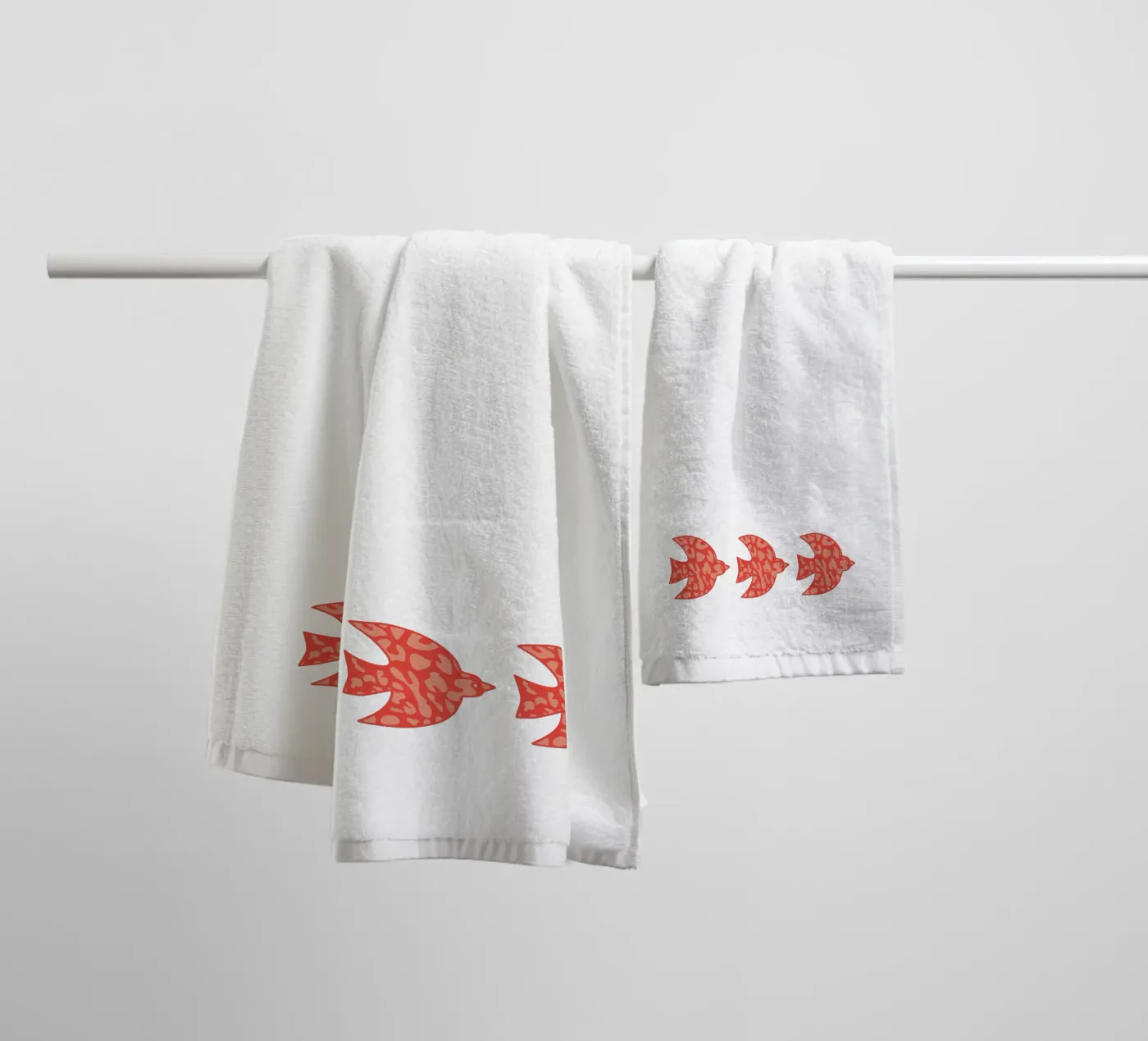 oiseau leopard orange badhanddoek van alice