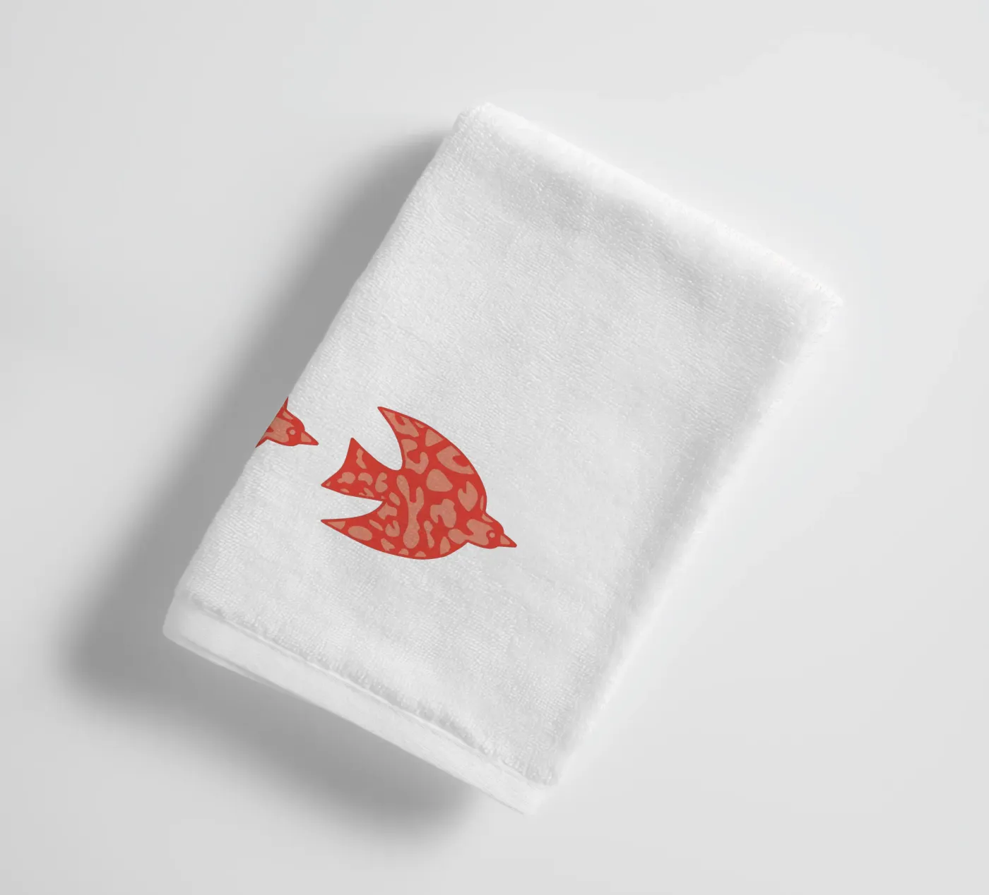 oiseau leopard orange towel by alice
