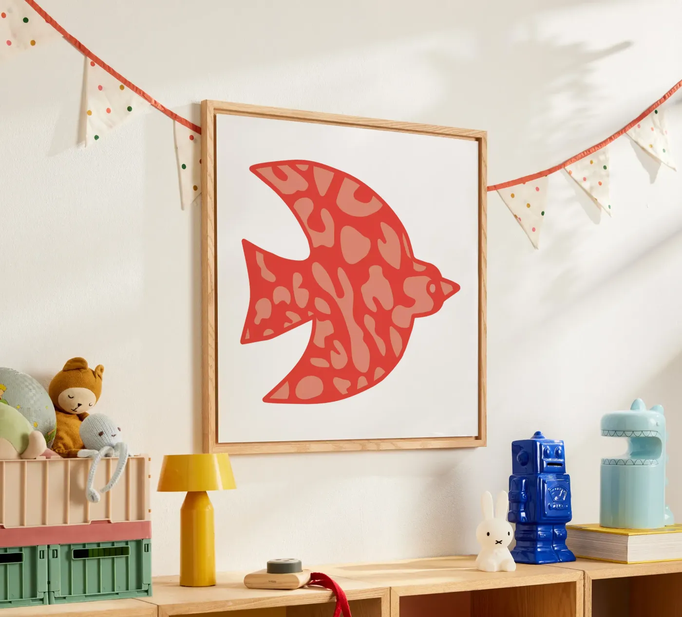 oiseau leopard orange plexiglass da alice
