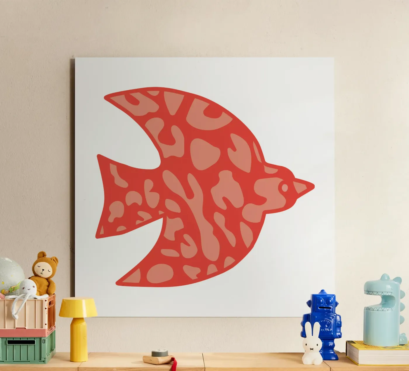 oiseau leopard orange forex plate by alice