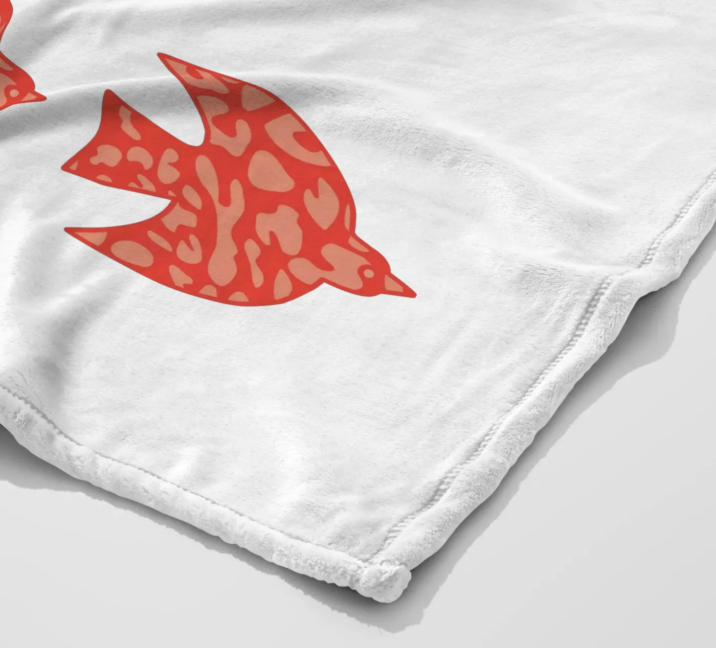 oiseau leopard orange fleecedeken van alice