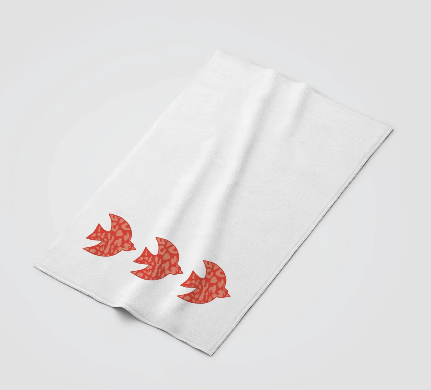 oiseau leopard orange fleecedeken van alice