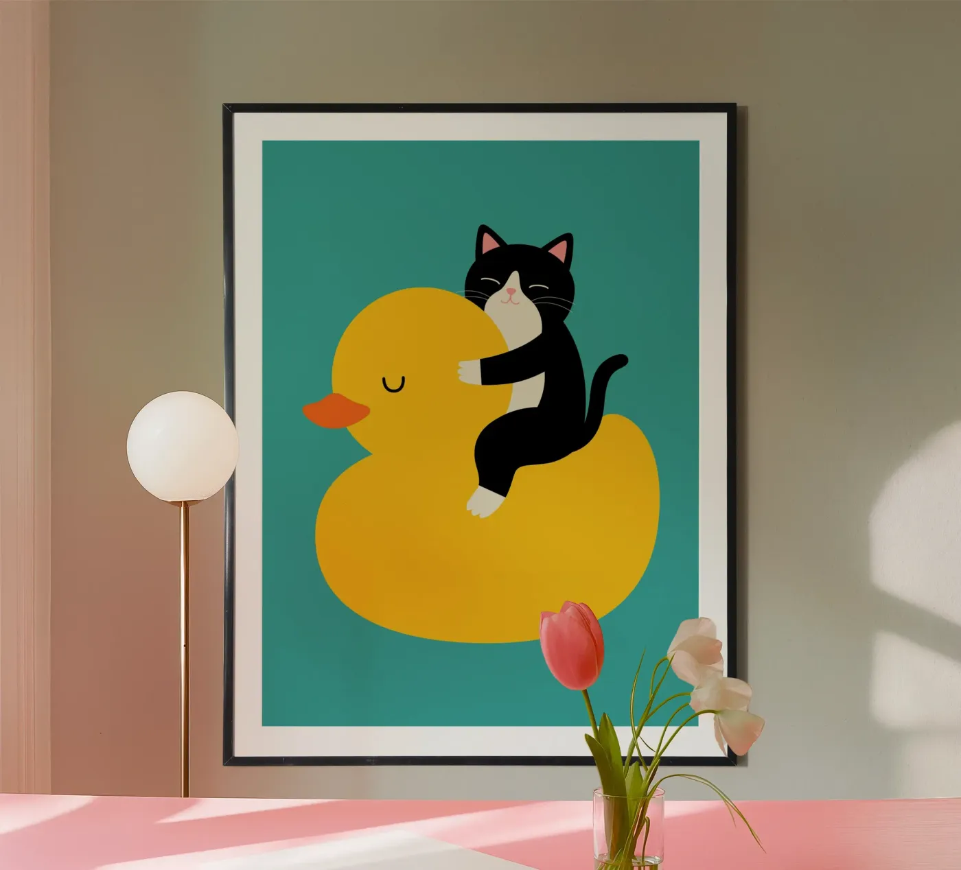 Kindlich bleiben Poster mit Aluminium Rahmen von Andy Westface