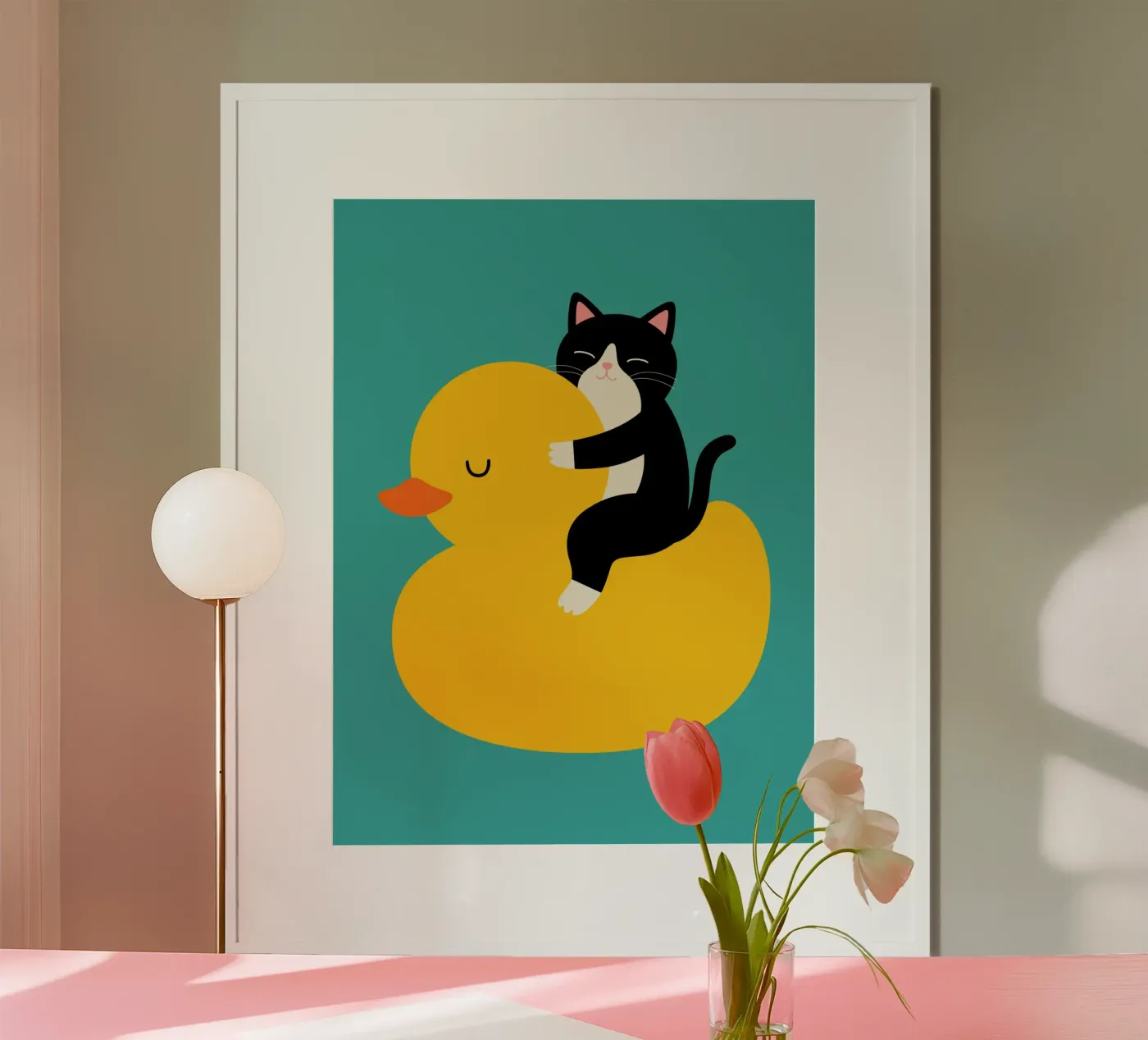 Kindlich bleiben Poster mit Aluminium Rahmen von Andy Westface