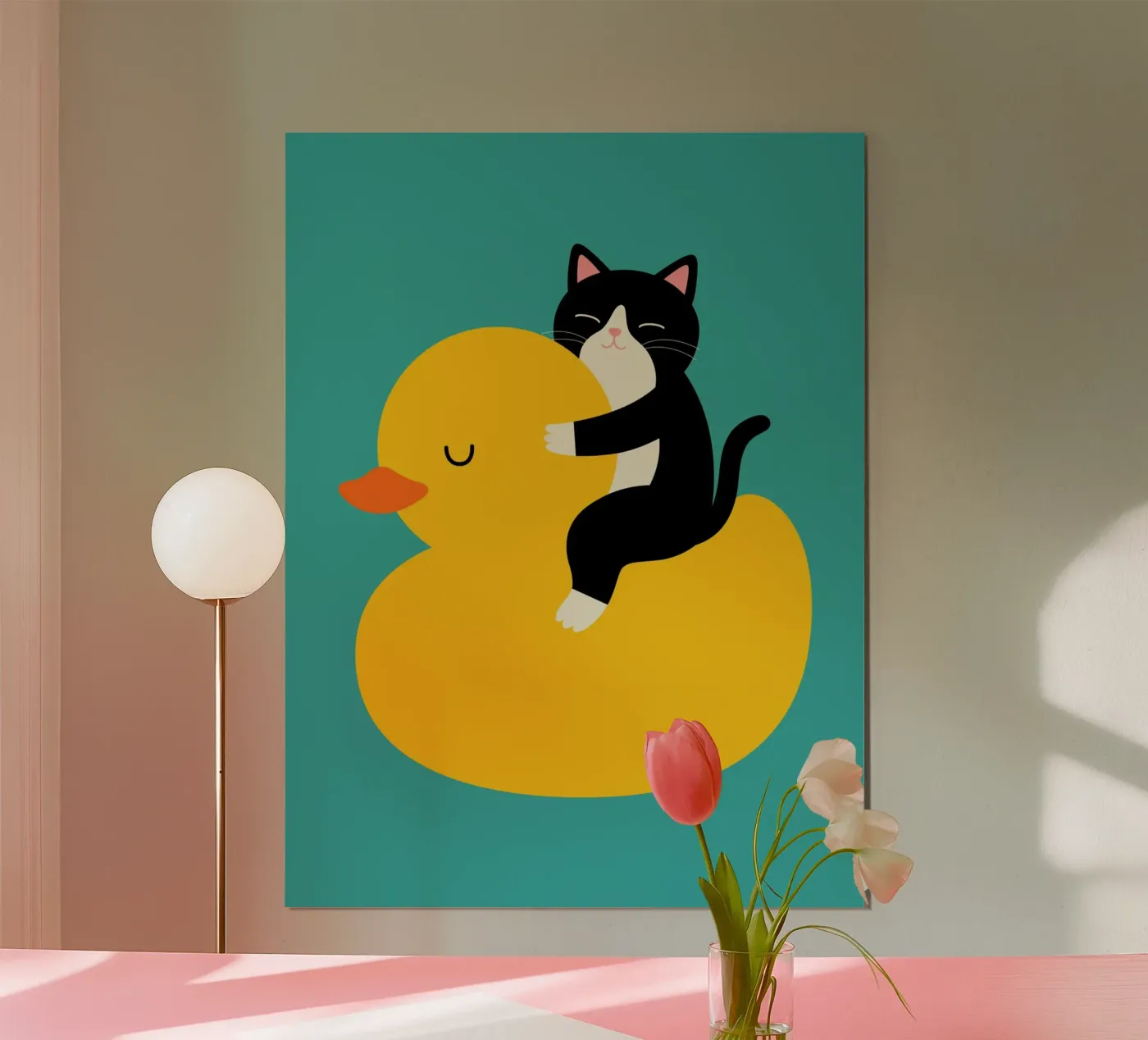 Kindlich bleiben Poster mit Aluminium Rahmen von Andy Westface