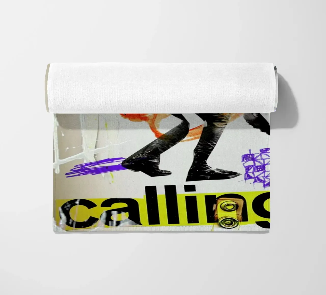 Because I beach towel by Sandrine Pagnoux