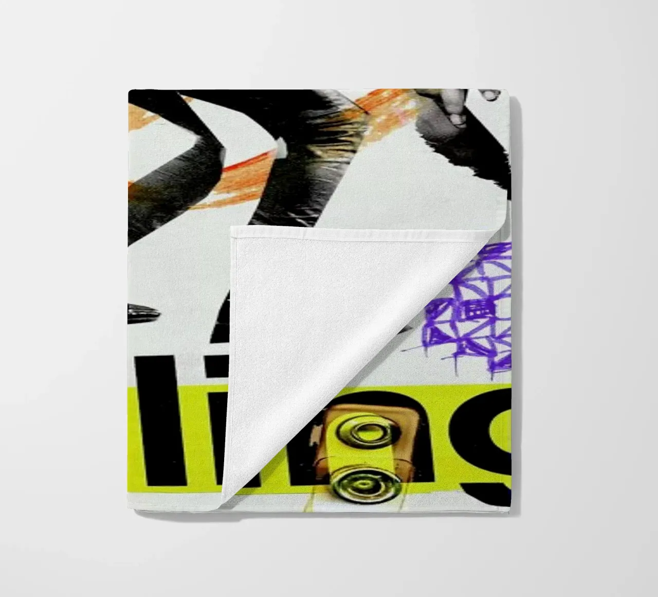Because I beach towel by Sandrine Pagnoux