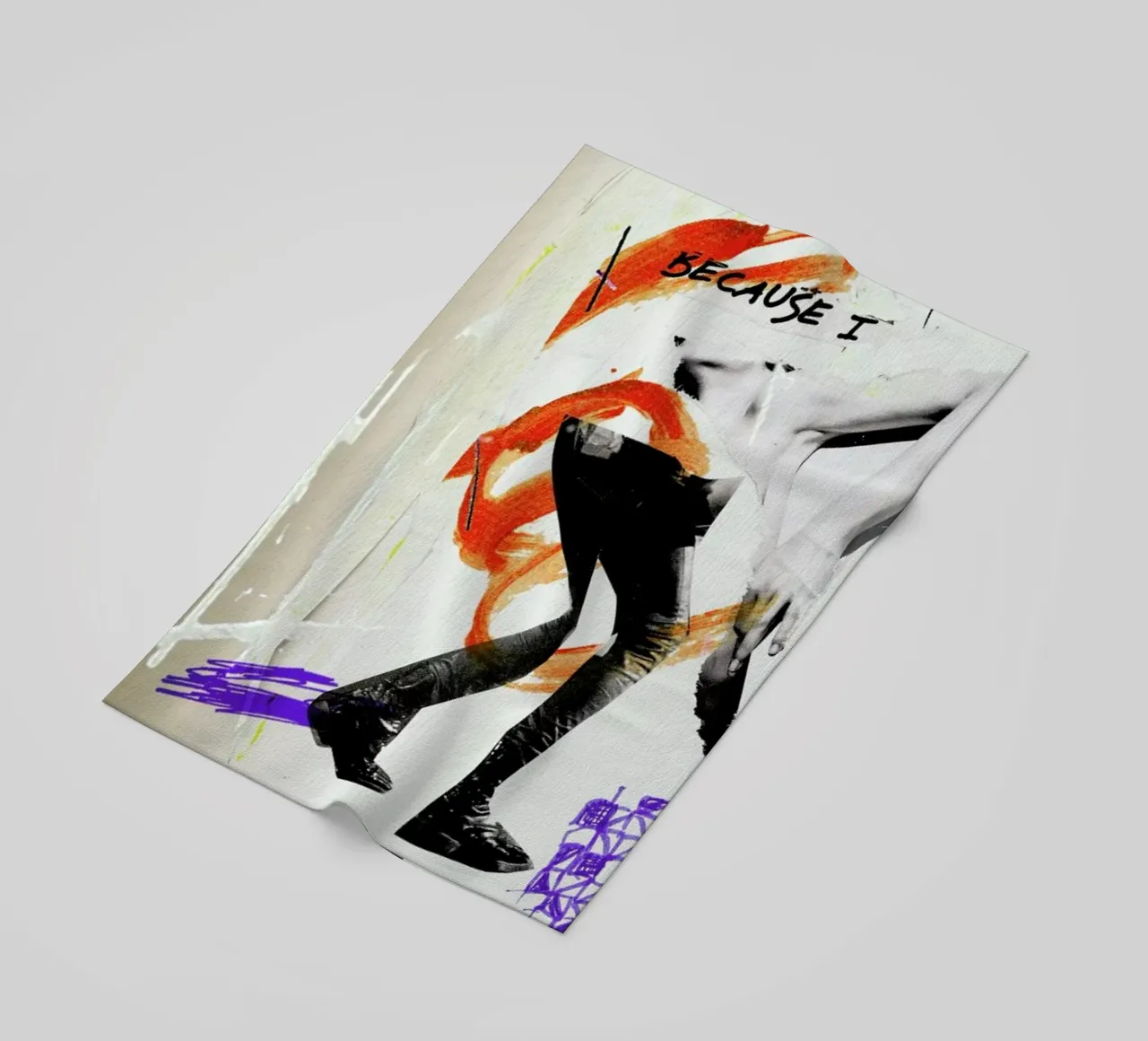 Because I beach towel by Sandrine Pagnoux