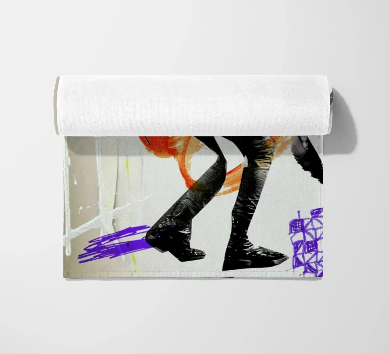 Because I beach towel by Sandrine Pagnoux