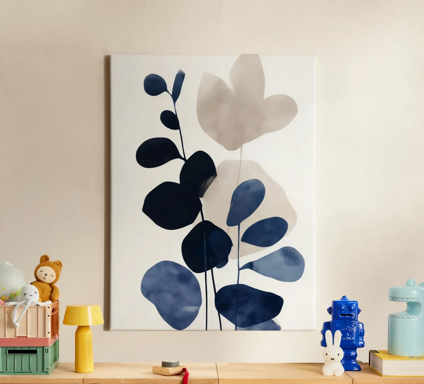 Midnight Eucalyptus canvas by Sophia Calder Studio