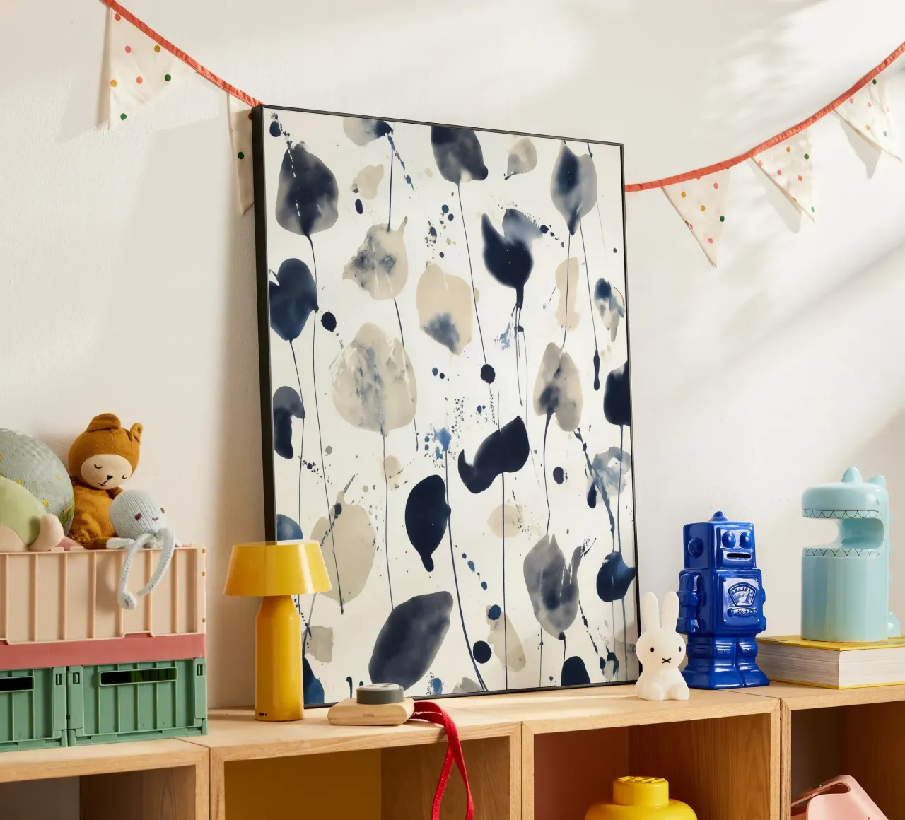 Indigo Rainfall forex plate by Sophia Calder Studio