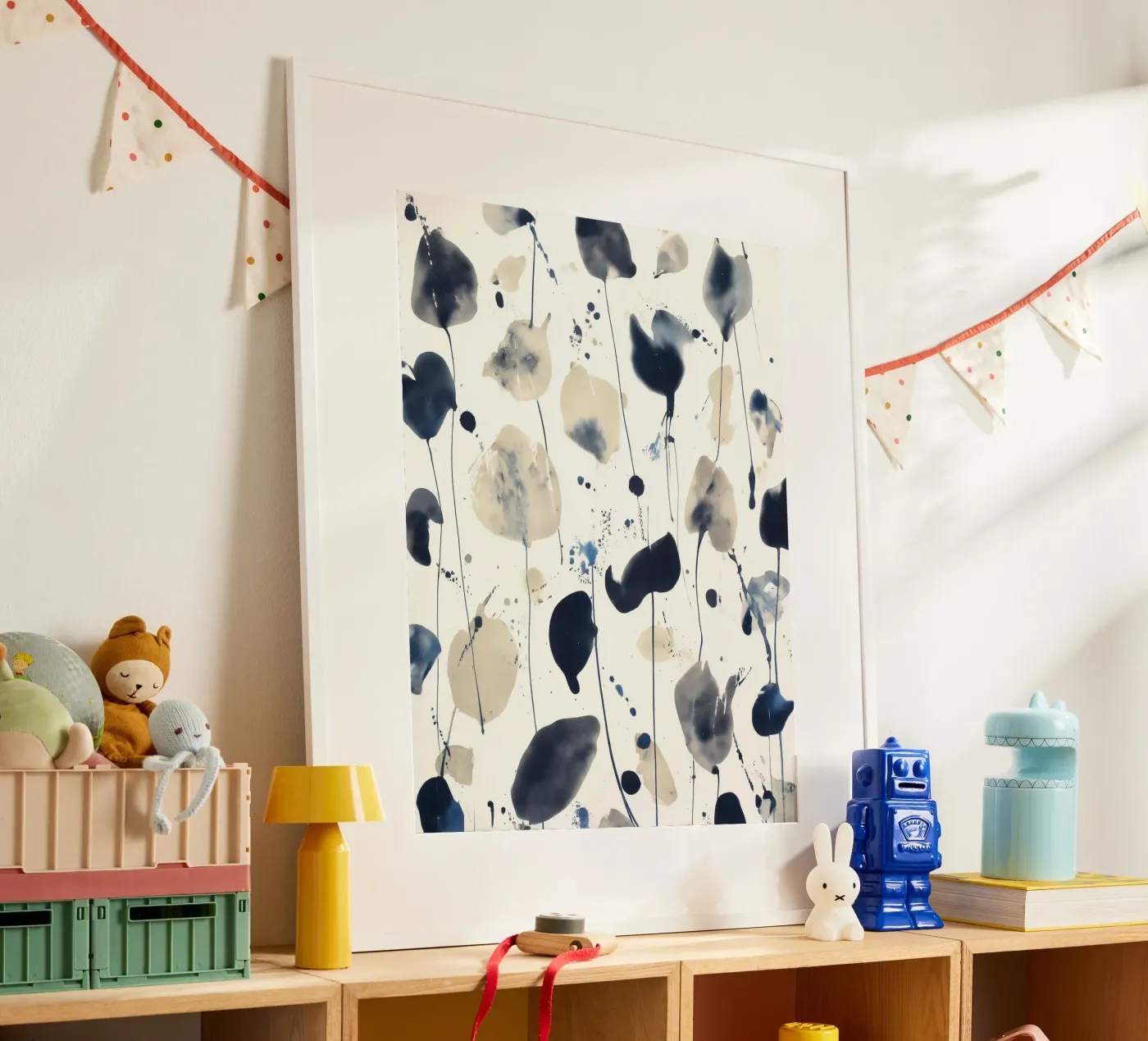 Indigo Rainfall poster de Sophia Calder Studio