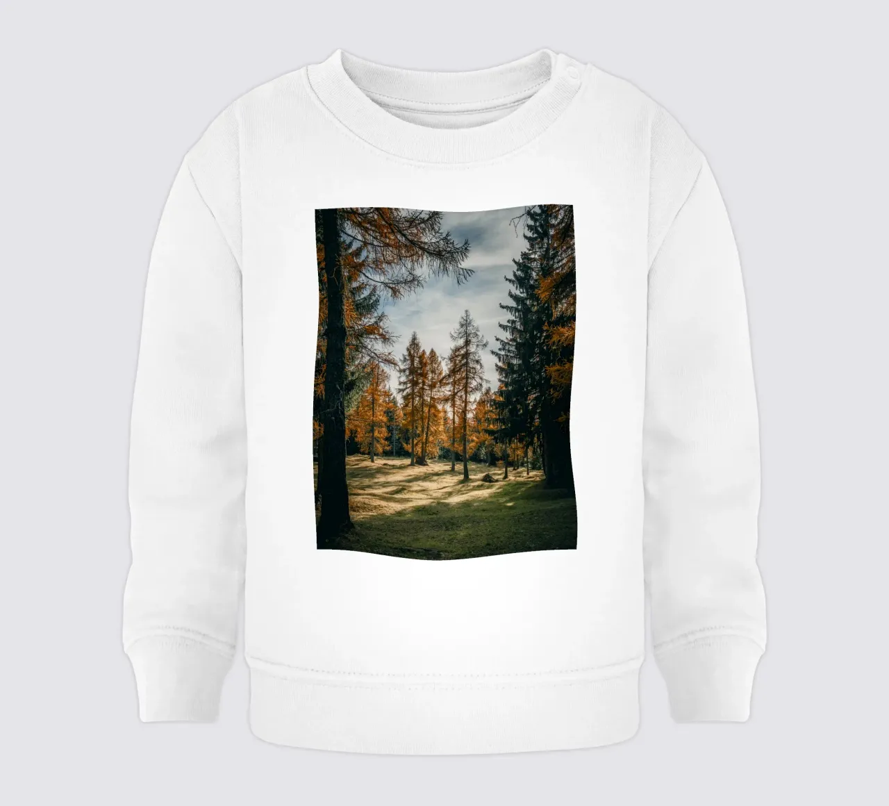 Herbstliche Lärchen in der Schweiz Baby Sweatshirt von mbgraphx2