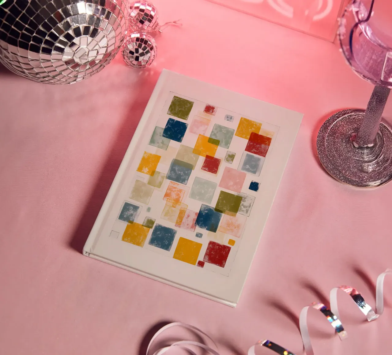 Colorful checkered pattern notebook by IamHomeStudio