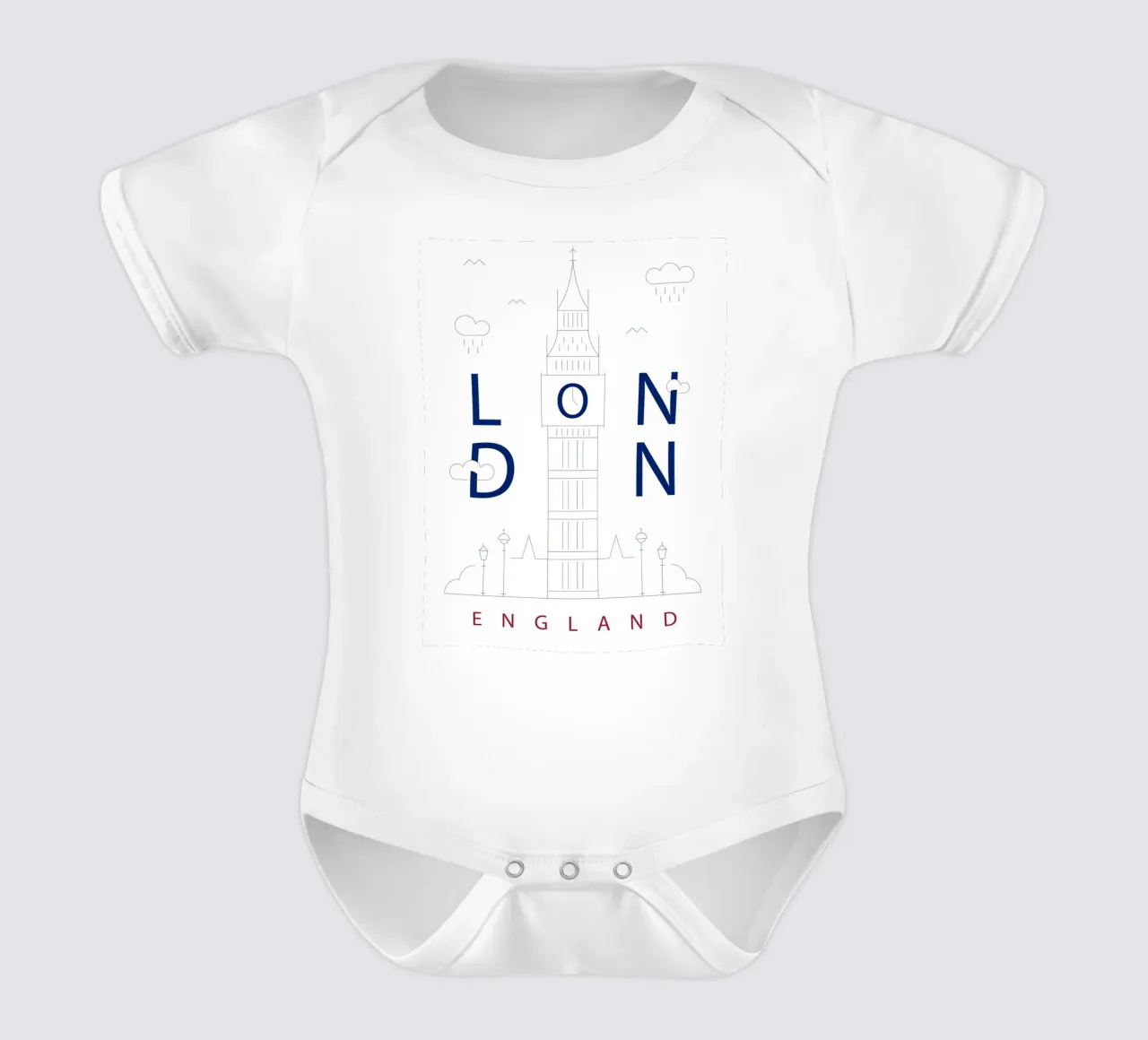 Skyline di Londra body neonato maniche corte da 🎁 NOBELART
