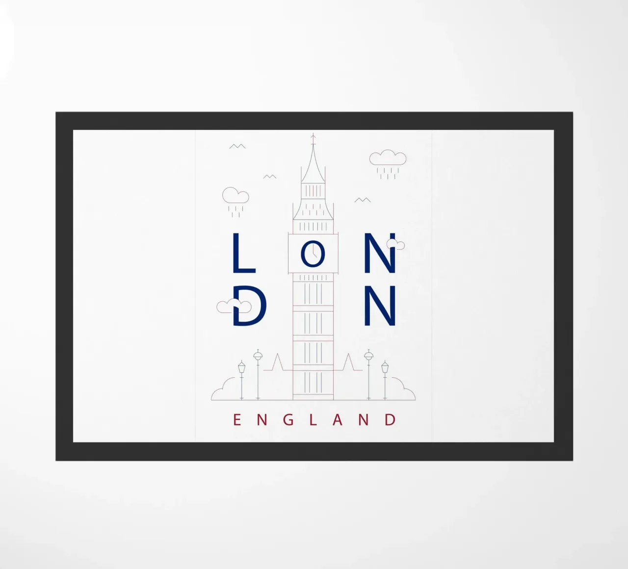Skyline di Londra zerbino da 🎁 NOBELART