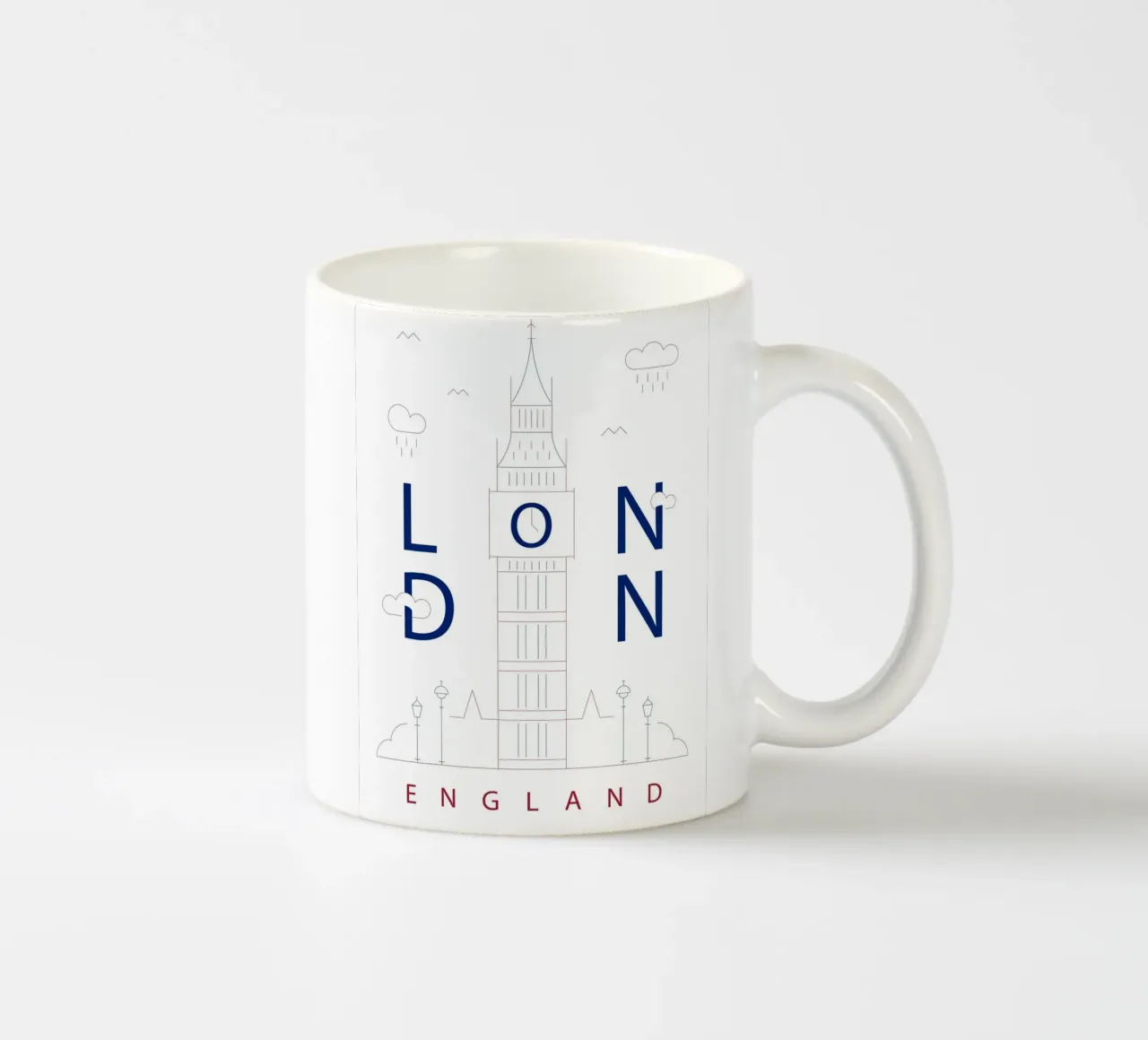Skyline di Londra tazza in ceramica da 🎁 NOBELART