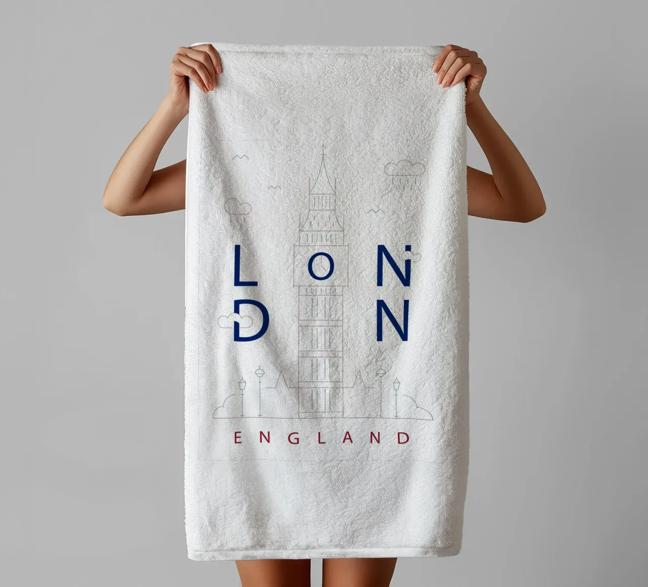 Skyline di Londra asciugamano da bagno da 🎁 NOBELART