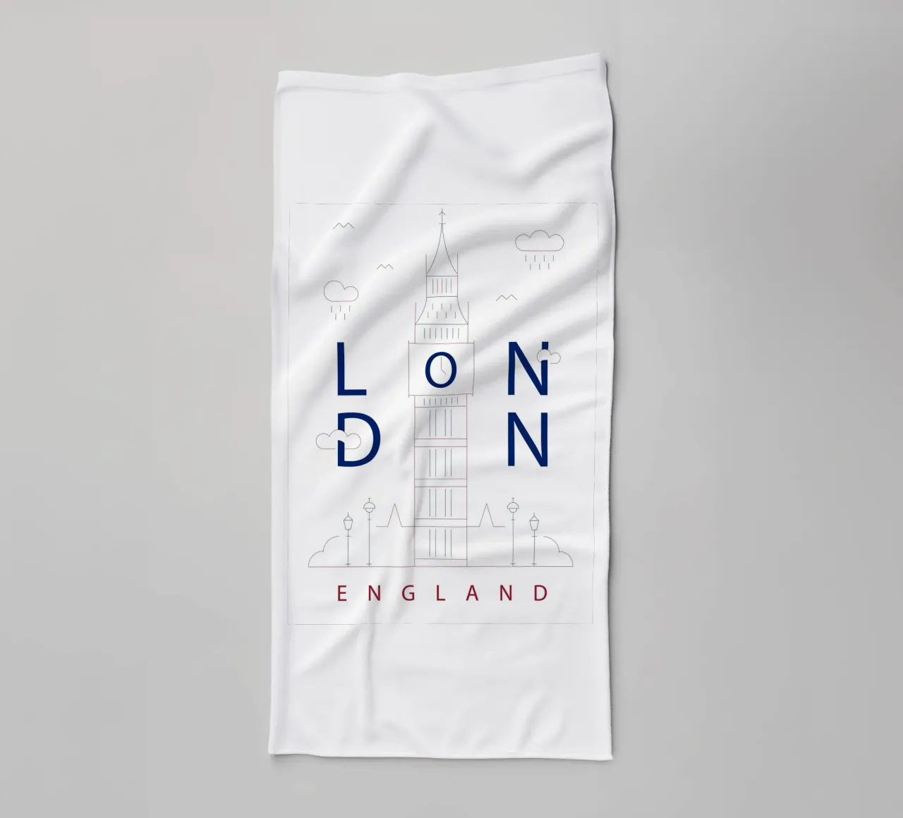 Skyline di Londra asciugamano da bagno da 🎁 NOBELART