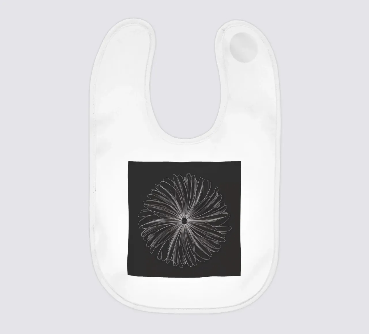 Abstract Floral Sketch baby bib by Artistic-shop