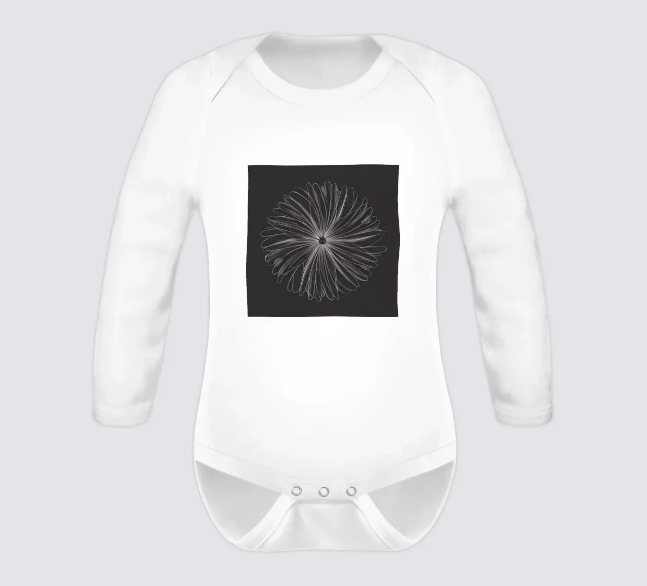 Abstract Floral Sketch long-sleeve baby romper by Artistic-shop