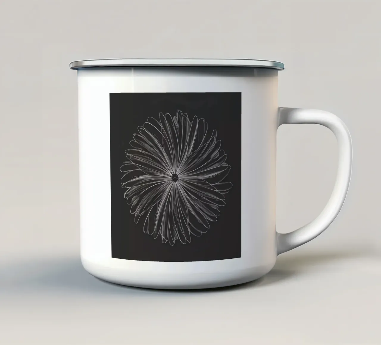 Schizzo floreale astratto tazza in smalto da Artistic-shop